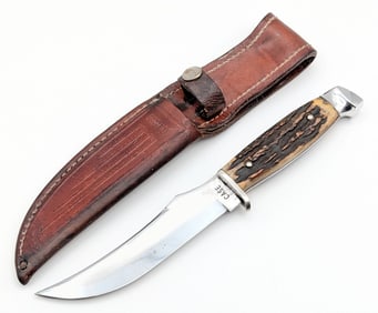1940-64 Case XX Stag Fixed Blade Knife 223-5 w/ Sheath