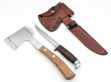 1965-80 Case XX Hunting Knife 316-5 & Hatched Combo