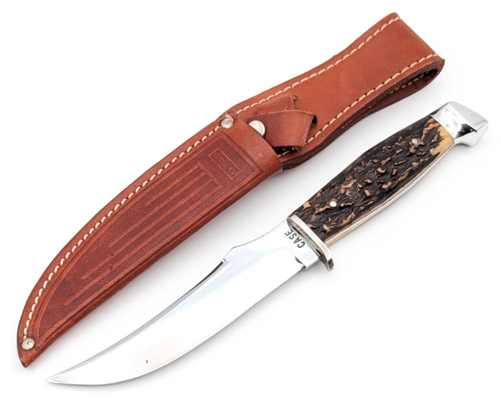 1940-65 Case XX Stag 5in Fixed Blade Hunter w/ Sheath (1 of 9)
