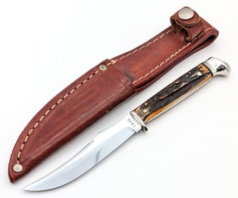 1940-65 Case XX Stag Small Hunter Fixed Blade w/ Sheath