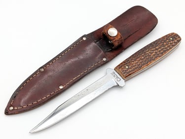 1940-65 Case XX Green Bone Fixed Blade Knife 161 w/ Sheath