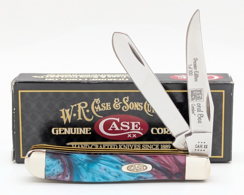 Ltd 2023 Case XX Coral Sea Corelon Mini Trapper 9207 w/ Box (1 of 4)