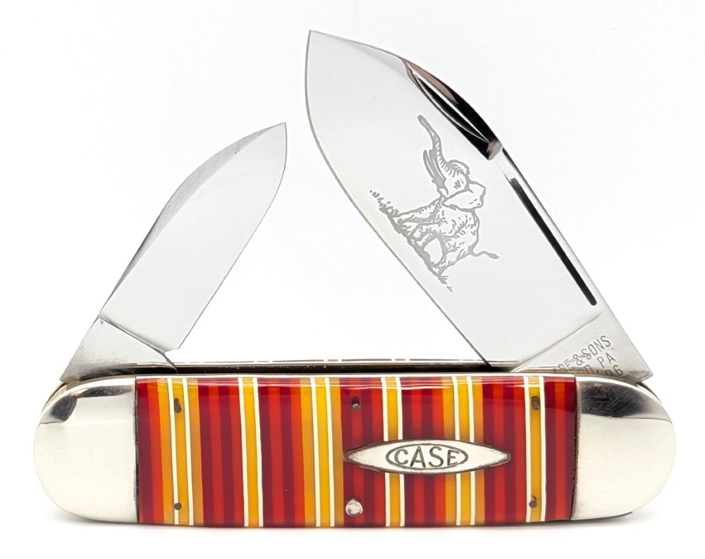 1996 Case XX Classic Candy Stripe Celluloid Elephant Toe 72050 Single bull 1 of 12 (1 of 4)