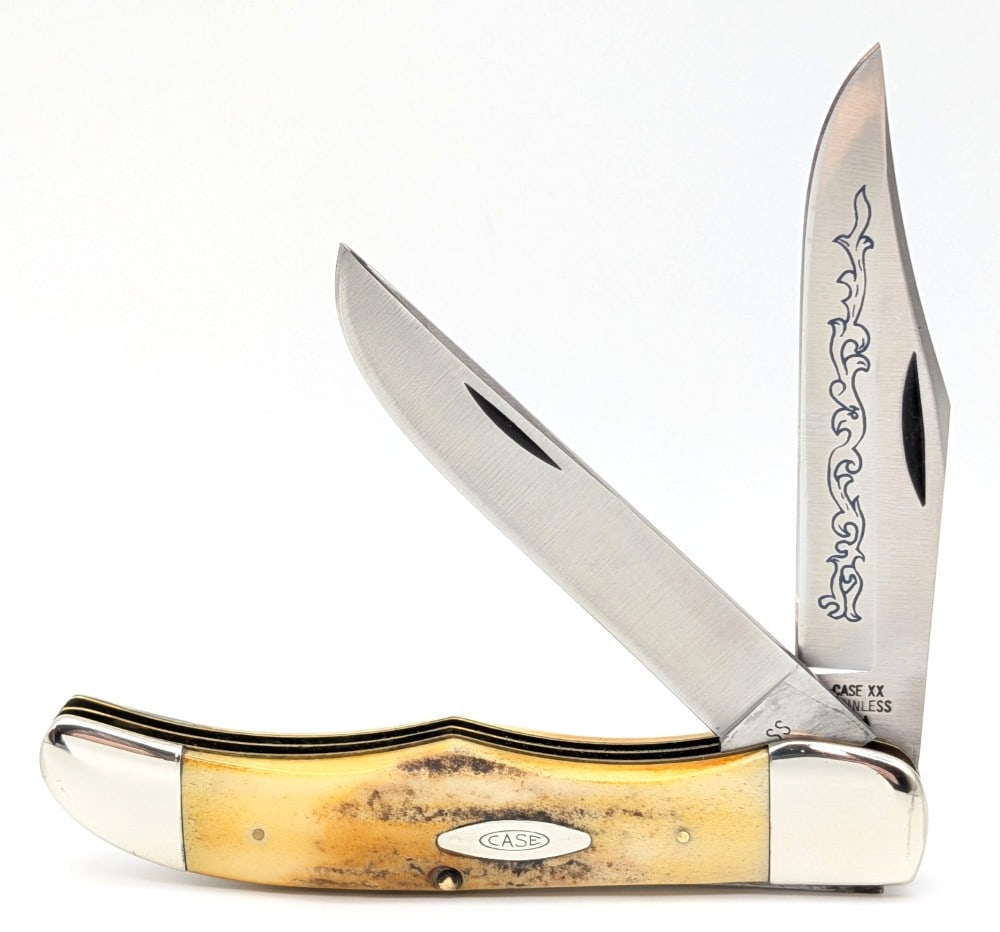 1977 Case XX Blue Scroll Stag Folding Hunter 5265 (1 of 4)