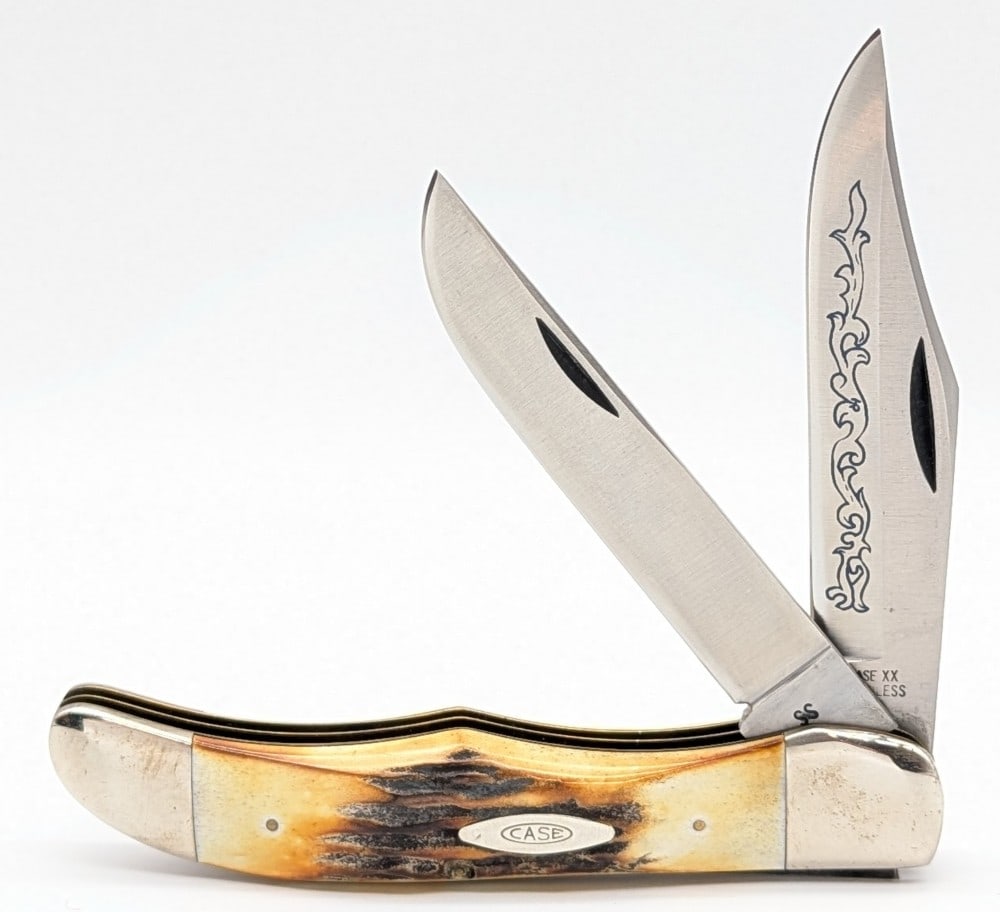 1977 Case XX Blue Scroll Stag Folding Hunter 5265 (1 of 4)