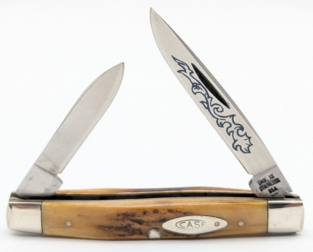 1977 Case XX Blue Scroll Stag Small Stockman 5233 (1 of 4)