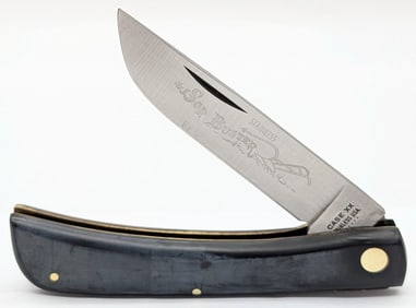 1975 Case XX Synth Rare LOCKBACK Black Sod Buster 2138