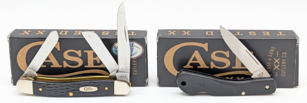 2023 Case XX Synth Black Medium Stockman 6318 & Blackhorn LT1059L w/ Boxes (1 of 5)