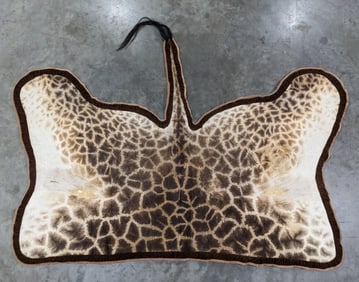 Gorgeous 10ft African Giraffe Hide Rug w/ Tail on Mat