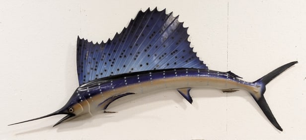 8ft Fiberglass Sailfish Taxidermy Mount