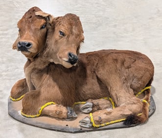 Two Headed Calf Full Body Taxidermy Mount