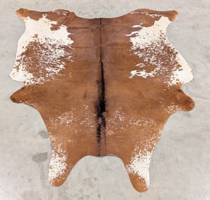 Brazilian Brown & White Salt & Pepper Tanned Cowhide