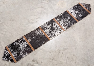 Multi Color Cowhide Table Runner