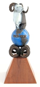 Fred Boyer Top Ten Bronze Sheep Sculpture