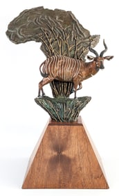 1999 Fred Boyer Bronze African Bongo Antelope Antelope