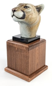 2000 Rip H. Caswell Safari Club International Cougar Bronze Sculpture