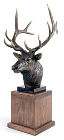2000 Rip H. Caswell Safari Club International Elk Bronze Sculpture
