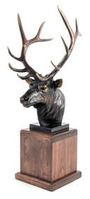 2000 Rip H. Caswell Safari Club International Elk Bronze Sculpture