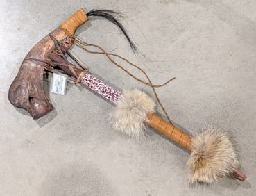 Modern Native American Buffalo Jaw Tomahawk