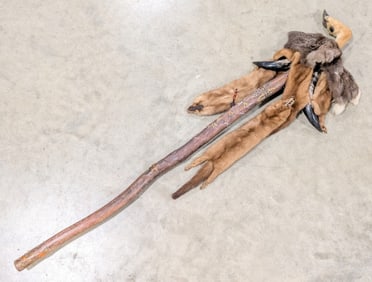 Trappers Hide Walking Stick