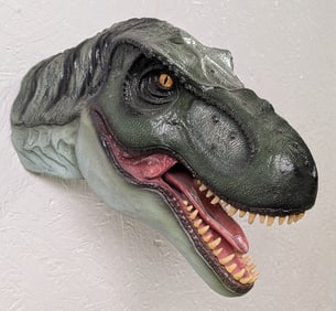Juvenile T-Rex Tyrannosaurus Rex Dinosaur Fiberglass Shoulder Wall Mount