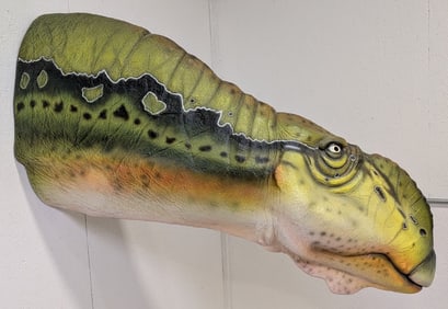 Giant Life Size Muttaburrasaurus Dinosaur Fiberglass Shoulder Wall Mount