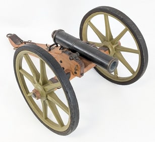US Marked 1in Firing Model Cannnon on Carriage