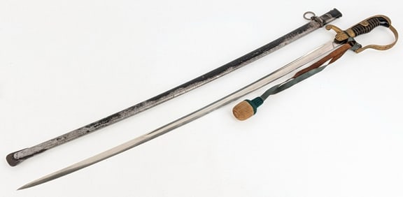 WWI German Alexander Coppel Officers Dress Sword w/ Scabbard & Knot