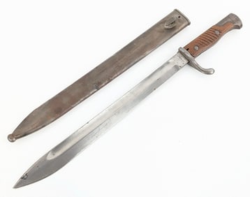 WWI German Fichtel & Sachs Model 1898/05 Bayonet w/ Scabbard