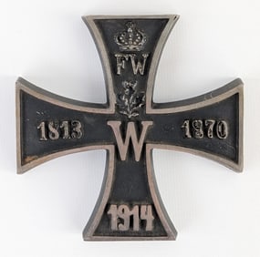 WWI Imperial German Prussian Iron Cross Paperweight