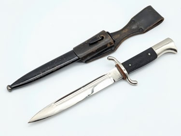 WWII German Tiger Solingen Fireman's Dress Bayonet w/ Scabbard & Frog