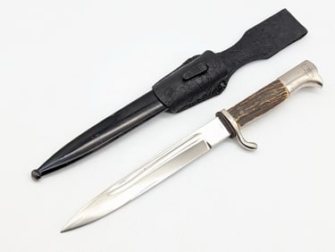 WWII German Puma Stag Dress Bayonet w/ Scabbard & Frog