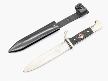 WWII German J.A. Henckles Hitler Youth Knife w/ Scabbard