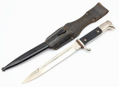 WWII German E. Pack & Sohne Dress Bayonet w/ Scabbard & Frog