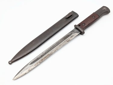 WWII German 1944 E&F Horster asw K98k Bayonet w/ Matching Scabbard