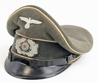 WWII German Heer Army Officers Visor Cap