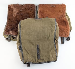(3) WWII German Field Backpacks
