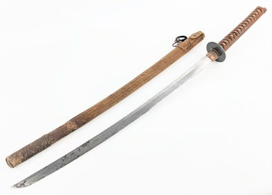 1850 Minamoto Kiyomaro WWII Outfitted Katana w/ Scabbard