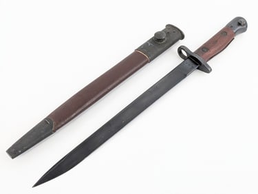 WWII Indian JU No. 1 Mk II Bayonet w/ Scabbard
