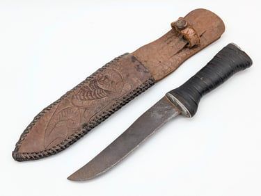 WWII Pacific Theater Fighting Knife w/ Sheath