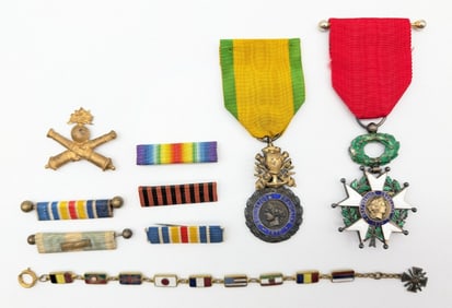 WWI French Medal & Ribbon Collection