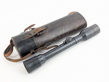 WWII German Ajack 4x90 K98k Sniper Scope w/ Tube Case