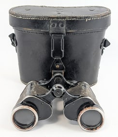 WWII German Carl Zeiss Jena 6x30 Dienstglas Binoculars w/ Case