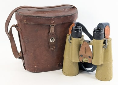 WWII Russian Model B 7x50 Binoculars w/ Case