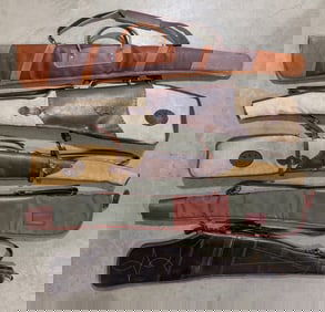 (5) Quality Leather Gun Cases