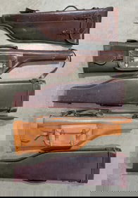 (5)  Quality Leather Scabbard Gun Cases