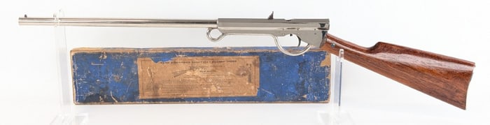 Antique H.M. Quackenbush New Model No. 2 Single Shot Air Rifle w/ Original Box