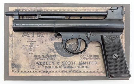 Webley & Scott Mark II .177 Cal Air Pistol w/ Repro Box