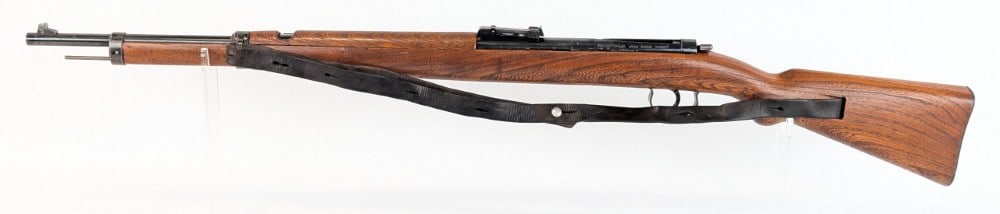WWII German Venuswaffenwerk MARS 115 4.4mm Air Rifle: These rifles closely match the shape of the K98 Mauser, and was used as a training rifle for the Hitler Youth in marksmanship classes. Comes with an original leather sling. Rifle is in nice condition