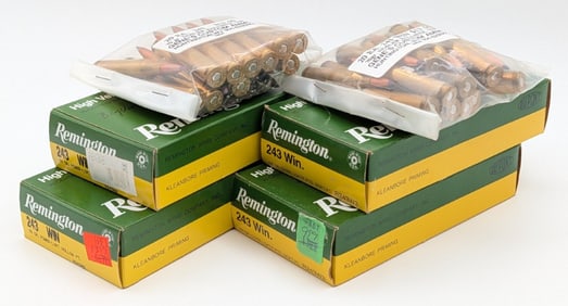112 Rnds of Various Brands 243 WIN Cartridges